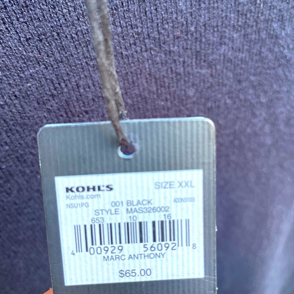 Marc Anthony, Black, Long Sleeve, V-neck, Sweater, size XXL - Picture 3 of 6